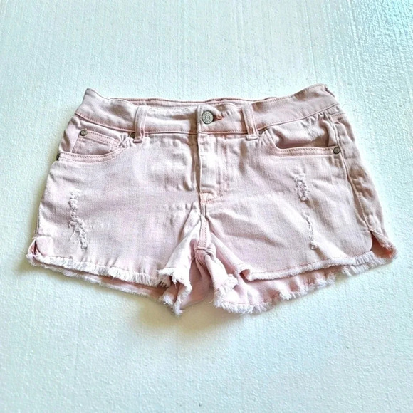 Celebrity Pink Stretch Cutoff Distressed Jean Shorts Junior Size 5/27 - Picture 1 of 10
